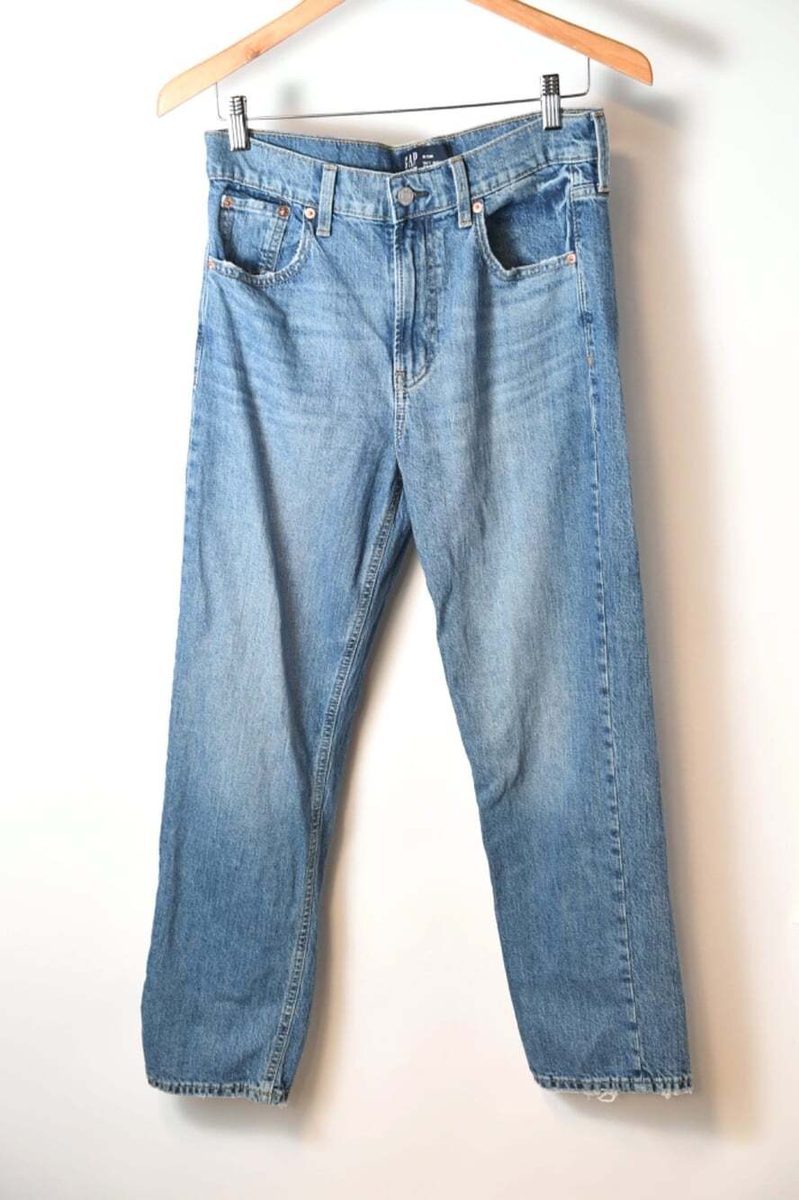 Gap Y2K Size 8/29R Sky High Straight Jeans Womens Medium Wash Straight Leg Denim